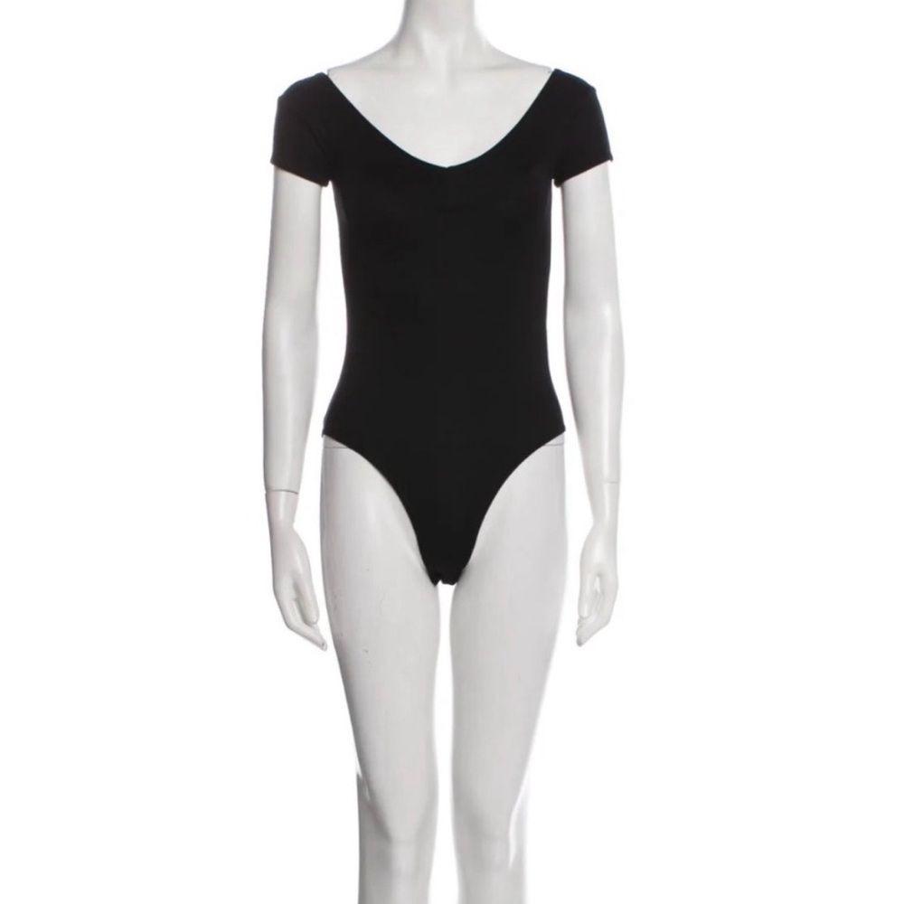 Maje Black V-Neck Bodysuit